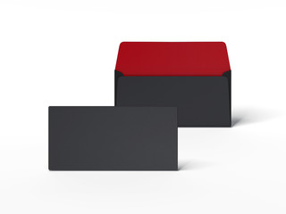 Two black envelopes. 3d rendering