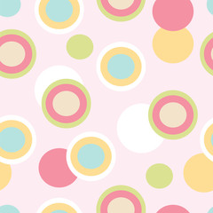 Vector seamless pattern. Nursery rounds.