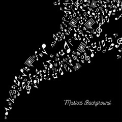 Obraz premium Music Background in Black and White