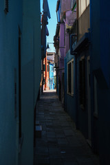 Fototapeta premium VENICE, ITALY. Colorful houses on Burano island, Venice Italy.