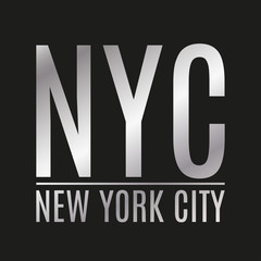 New York city. NY t-shirt print design and apparels graphic. Fashion typography, poster, banner. Vector illustration.