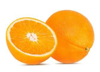 Juicy orange isolated on white background with clipping path