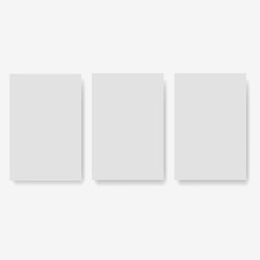 Blank of paper banners with shadow. Vector.