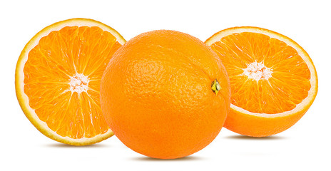 Juicy orange isolated on white background with clipping path