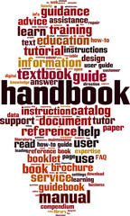 Obraz premium Handbook word cloud