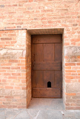 Fototapeta na wymiar Old door of a tower
