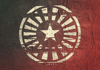 Abstract stamp. Graphic design element. Distressed grunge texture