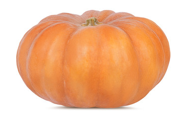 Fresh pumpkin isolated on white background with clipping path