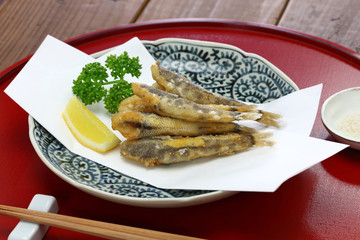 japanese fried fish dish, Mehikari No Karaage