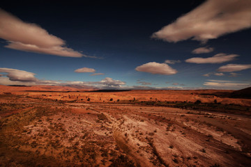 Morocco desert clouds