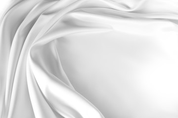 Naklejka na ściany i meble White silk fabric