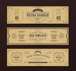 Vintage Website Banners Templates - 194161650