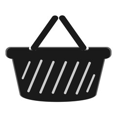 Shopping basket vector icon