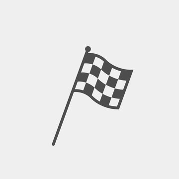 Racing Flag Flat Vector Icon
