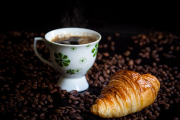 Tasty french croissants for breakfast