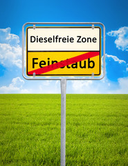 diesel free zone - no particulate matter