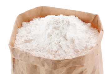 flour in Kraft paper-pack without labels