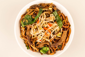 Chinese Style Wok Fried Shanghai Beef Noodles