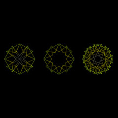 Geometric set for gifts and holidays pattern vector EPS10