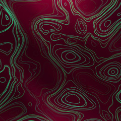 Abstract colorful topographic background with colored liquid wavy lines.
