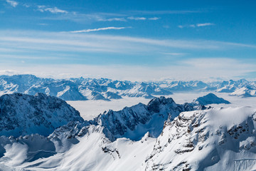 View from the Zugspitze, the top of Germany