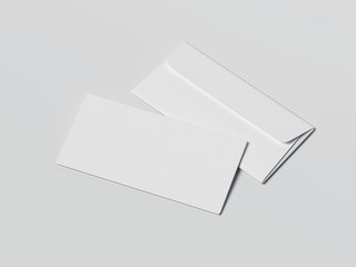 Two bright envelopes. 3d rendering