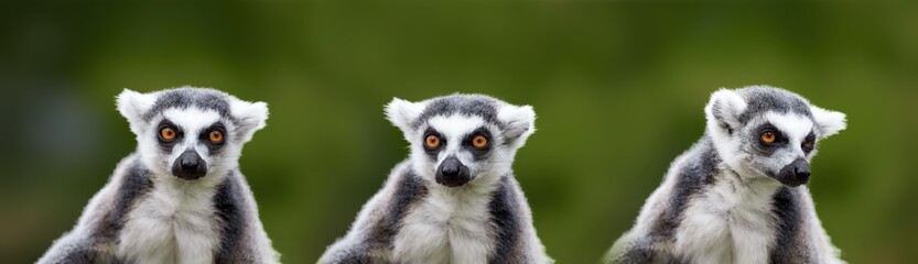 lemur catta - portrait of the animal - obrazy, fototapety, plakaty