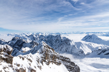 View from the Zugspitze, the top of Germany