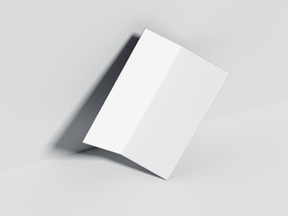 White paper menu. 3d rendering