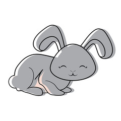 Cute rabbit icon 