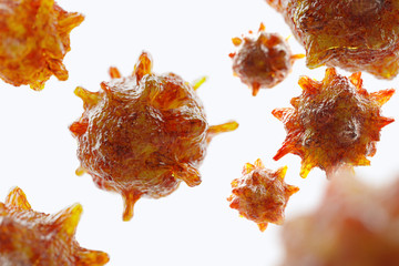 3D Illustration of the virus on white background