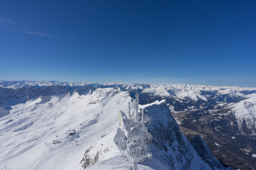 Fototapeta na wymiar Alpenblick von der Zugspitze Österreich Bayern 