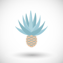 Blue agave flat vector icon