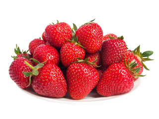 Fresh ripe juicy strawberry isolated on white background