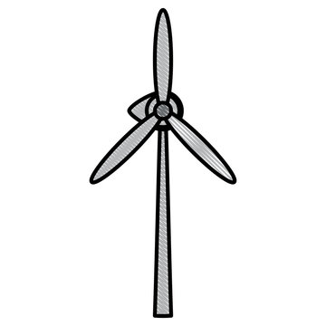 Wind turbine icon image