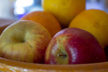 Apples on basket