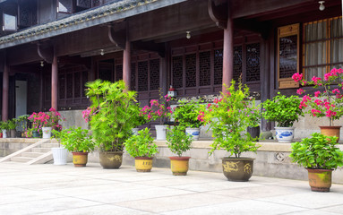 Fototapeta na wymiar Puji Temple Scenic Area Buildings