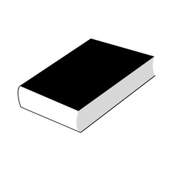 Black Book Icon on white background. Vector ilustration