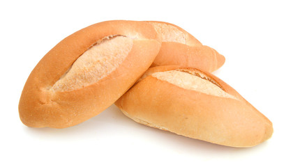 breads on a white background
