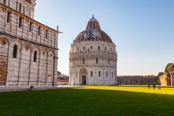 Pisa Baptistery in Square of Miracles in Pisa, Tuscany, Italy