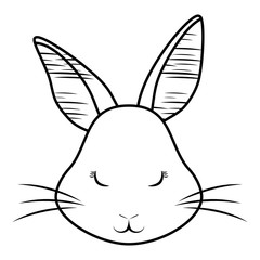 Cute rabbit icon 