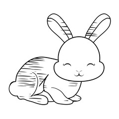 Cute rabbit icon 