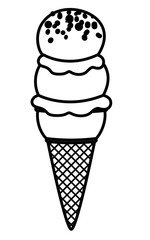 delicious and sweet ice cream vector illustration design