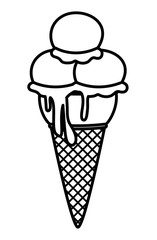 delicious and sweet ice cream vector illustration design