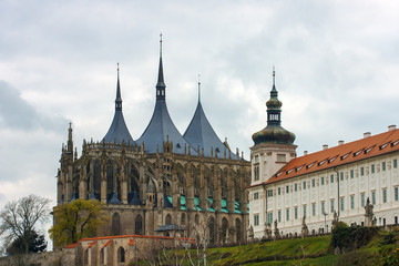 Fototapeta na wymiar Church of Saint Barbara in Czech Republic. World Heritage Site