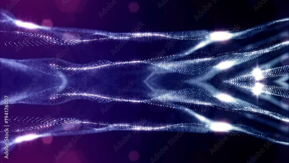 Poster abstract bright background of particles with dof, bokeh. beautiful seamless background for your text