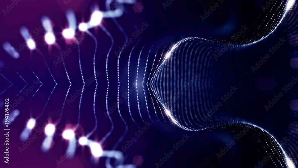 Poster abstract bright background of particles with dof, bokeh. beautiful seamless background for your text