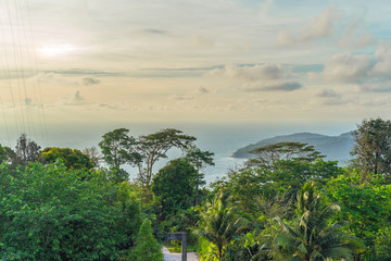 Dawn in the coastal park, Phuket Island