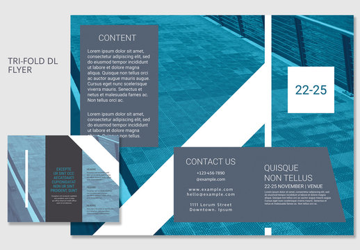 Blue DL Trifold Brochure Layout 1