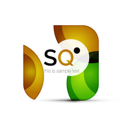 Vector square geometric abstract business emblem